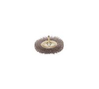 Brosse circulaire sur tige fil acier ondulé décapage dur bois/métal - D.100 mm - Q.6 mm - Ep.12 mm - - 330.100V