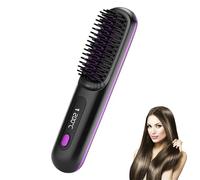 Brosse Cocoony pour cheveux courts, brosse lissante rechargeable portable, un volume coiffe en 2 minutes, LCD, 2000 mAh, Tous cheveux - USB rechargeable - 160-200℃ - 3 températures
