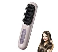 Brosse Cocoony pour cheveux courts, brosse lissante rechargeable portable, un volume coiffe en 2 minutes, LCD, 2000 mAh, Tous cheveux - USB rechargeable - 160-200℃ - 3 températures