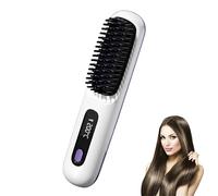 Brosse Cocoony pour cheveux courts, brosse lissante rechargeable portable, un volume coiffe en 2 minutes, LCD, 2000 mAh, Tous cheveux - USB rechargeable - 160-200℃ - 3 températures