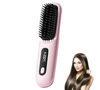Brosse Cocoony pour cheveux courts, brosse lissante rechargeable portable, un volume coiffe en 2 minutes, LCD, 2000 mAh, Tous cheveux - USB rechargeable - 160-200℃ - 3 températures