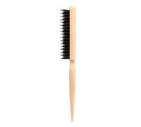 Brosse coiffante en poils de sanglier naturels avec cure-queue de rat pour peigner, lisser, contrôler les bords et créer du volume