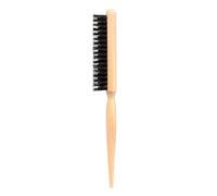 Brosse coiffante en poils de sanglier naturels avec cure-queue de rat pour peigner, lisser, contrôler les bords et créer du volume