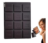 Brosse compacte avec miroirs,Brosse miroirs - Ensemble de brosses à cheveux pour miroirs de voyage,Miroirs pliants en forme de barre chocolatée pour filles et femmes, outil de coiffure pour sac à main
