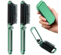 Brosse compacte, brosse à cheveux pliante 2 pièces, cheveux de voyage peu encombrant avec petit miroir, mini à compacte et portable pratique pour voyage, salle de sport, sac main, na