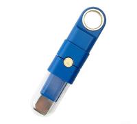 Brosse compacte multi-usage pour appareils de cuisine, comptoirs, éviers et surfaces de salle de bain avec fil doux et éléments de grattoir (bleu)