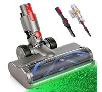 Brosse Compatible pour Dyson V8, V11, V10, V7, V15 avec Lumière LED de Détection de Poussière en Set 2-en-1 avec Brosse à Main, Buse de Sol, Pièces de Rechange et Tete Turbo pour Tapis et Sols Durs