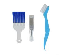 Brosse Condenseur Acier pour Climatiseur Split Brosse Condenseur | Redresse les ailettes courbées, nettoie la pour poussière, pour idéal pour maintenance préventive, kit 3 pièces