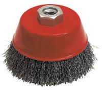 BROSSE CONIQUE D.100 M14 FIL 0.30 ACIER ONDULE - 540.100 - LEMAN