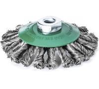 Lessmann Lessmann Brosse conique torsadée torsades alternées, fil en INOX 0,50 mm,⌀ brosse x filetage: 115XM14 mm Quantité:1