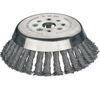 Brosse conique D.180mm épaisseur de fil 0,5mm STA 14mm perçage.25,4mm 8000min-¹ LESSMANN
