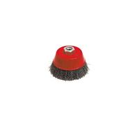 Brosse conique pour meuleuse fil acier ondulé 0.30 mm D. 80 mm M14 pour métal - Décapage dur - - 540.080V