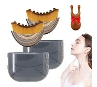 Brosse Contour Lymphatique Visage, Masseur Drainage Visage Sec, Menton Et Mâchoire, Gua Sha for Soulager La Fatigue, Conception Ergonomique S'adapter Précisément à Peau(2PCs)