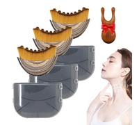 Brosse Contour Lymphatique Visage, Masseur Drainage Visage Sec, Menton Et Mâchoire, Gua Sha for Soulager La Fatigue, Conception Ergonomique S'adapter Précisément à Peau(3PCs)