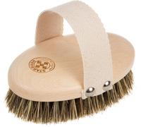 Brosse corporelle en bois de hêtre Crin de cheval et Tampico Brosse de massage Brosse à sec Massage des seins Brosse à main de massage