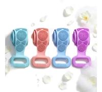 Brosse Corporelle En Silicone 4 Exfoliateurs Double Face À Séchage Rapide | Exfoliant Bain Silicone Pour Chambre, Gym, , Cou, Bras, , Hommes, Femmes
