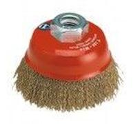 Brosse coupe fils acier laitonnés ondulés pour meuleuse ° 100 mm SCID