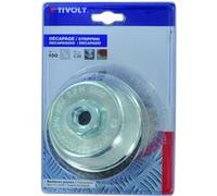 TIVOLY XT20252006001 - Cepillo COPA para amoladora, hilos de acero ondulado, decapado de metal diámetro 100 mm alambre 0,35 mm