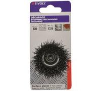 Brosse coupe perceuse pour métal TIVOLY - Diam.50 mm - Ondulé - Tige 6 mm - Fil 0 35