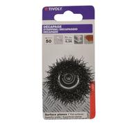 Brosse coupe perceuse pour métal TIVOLY - Diam.50 mm - Ondulé - Tige 6 mm - Fil 0 35