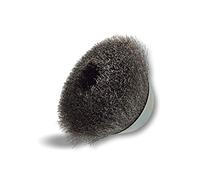 Brosse coupe rotative boisseau souple pour meuleuse d'angle | 2 rangs | Lot de 3 | Ø extérieur 120 mm | Garnissage souple acier ondulé 0,20 mm | Alésage filetage femelle M14 | Kibros 2412AV14x3