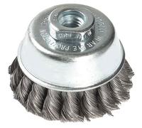 Tivoly 3128820003708 Xt20211000370 Brosse Coupe M14 pour Meuleuse, Fil Acier Torsadé, Gros Décapage du Métal Ø 65mm abrasives, Gris, Ø 5,5/32 x 58 mm