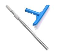 Brosse courte, brosse de nettoyage avec perche télescopique en aluminium Ø 3 cm, 2 parties, perche extensible jusqu'à env. 120 cm, finition très stable, qualité supérieure