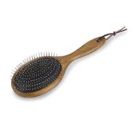 Brosse crinière & peigne queue Equimour - brosse cheval en bois & métal - ergonomique pour démêler, lisser & soigner crinière et queue - idéale pour le toilettage & l’entretien du pelage