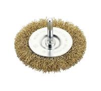 Brosse cylindrique ondulante avec tige de 100 mm, idéale pour créer des vagues et donner de la texture dans les travaux de menuiserie et d'artisanat.