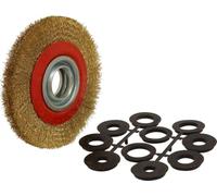 Brosse métallique pour touret - Drakkar équipement - S15033 - Diamètre 150 mm - Garantie 2 ans - Blanc