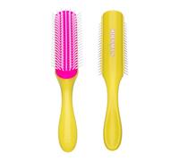 Brosse D3 pour cheveux bouclés Denman (jaune Honolulu) Brosse coiffante à 7 rangs pour démêler, séparer, mettre en forme et définir les boucles - Pour femmes et hommes