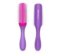Brosse D3 pour cheveux bouclés Denman (violette africaine) Brosse coiffante à 7 rangs pour démêler, séparer, mettre en forme et définir les boucles - Pour femmes et hommes