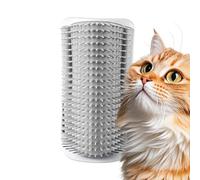 Brosse d'Angle pour Chat Auto-Toilettage Adhésif à Fixation Murale | Grattoir Massant Peigne pour Animal Soins du Pelage Détente Massage pour Appartement Bureau Porte Meuble