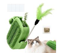 Brosse d'angle pour chat en forme de cactus avec teeaser et boule d' à | Griffoir tête de chat pour maison, salon, appartement, dortoir, porte intérieure, meubles, tapis, canapé