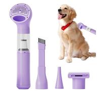 Brosse d'aspirateur pour chien - Style visuel professionnel de toilettage pour animaux de compagnie, haute résistance 6000 PA ventouse + montage sans fil, étui de protection en ABS résistant - pour