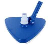 Brosse d'aspirateur triangulaire complète, adaptée aux piscines, tête d'aspiration triangulaire bleue, interface : 1,5 pouces