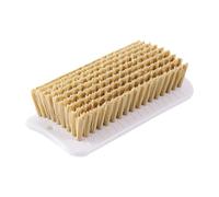 Brosse d'auto-toilettage et de grattage 2 en 1 pour cochons miniatures. Encourage le comportement naturel. Réduit le stress. Installation facile pour les enclos, les granges ou les (Beige, 14x7cm)