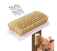 Brosse d'auto-toilettage - Jouet pour animaux de compagnie 2 en 1 | Conception interactive 14x7 cm, massage doux, pour petits et grands animaux, granges, cours, jeux d'arbres, perte de nettoyage, form