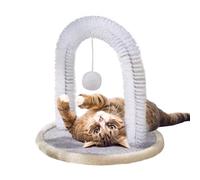 Brosse d'auto-toilettage pour chat - Poils de massage intégrés, arche à gratter pour chat | Matériau robuste et résistant à l'usure | Station de jouets de toilettage | Accessoires de toilettage pour c