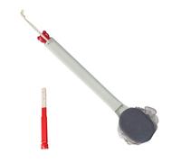 Brosse de Bain à Long Manche pour Douche, Gommage en Bois Double Face pour Corps, 38x8cm Maille Luffa Exfoliation la Peau, Éponge Dos Hommes Femmes, 160g Design Durable et Écologique