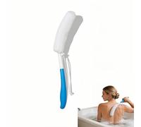 Brosse de bain à long manche pour personnes âgées, brosse de douche pour exfoliation du dos, poignée antidérapante pour personnes âgées et femmes enceintes, brosse pour le corps de 39 cm pour une