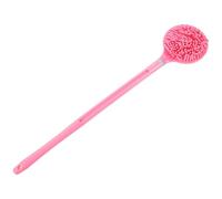 Brosse de Bain Amovible à Long Manche en Pp, Rose, pour Adultes | Double Usage et Corps, Embout Silicone-rayon, Nettoyage du Dos, Brosse de Massage