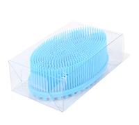 Brosse de bain de massage sensoriel en silicone pour bébé pour l'entraînement tactile et le lavage des cheveux, bleue, favorise le développement de la physique et de l'intelligence (Blue)