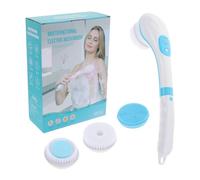 Brosse de Bain Électrique à Long Manche, Tête Rotative 360° | ABS Plastique, Vibration Douce, Recharge Usb, pour Dos et Visage, Usage en Salle de Bain ou Hôtel