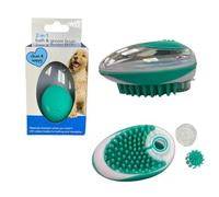 Brosse de bain en caoutchouc souple pour chien - Distributeur de shampooing pour poils courts et chats