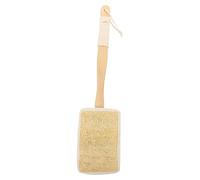 Brosse de bain en luffa naturel sur un bâton avec recharges de tampons en éponge Luffa - Éponge Luffa exfoliante pour nettoyage en profondeur du corps pour femmes, hommes, adultes, famille, mère, père