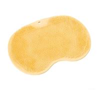 Brosse de bain en silicone avec portée étendue pour le nettoyage du dos, poils exfoliants doux pour les pieds et le corps, poignée ergonomique pour une prise en main sûre, ton bleu pour un soin