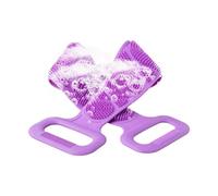 Brosse de bain en silicone double face pour massage, dos | Design double face, poils fins, massage texturé, longue bande élastique, ajustement du contour du corps, mousse riche