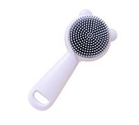 Brosse de bain en silicone pour bébé Motif ours Brosse de nettoyage pour bébé Garantit un bain sûr et amusant pour l'hygiène des bébés familles éveillées