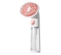 Brosse de bain en silicone pour chien - Peigne de massage à longues bandes - Pinceau à shampoing pour animaux de compagnie pour poils longs et courts - Outil de bain apaisant